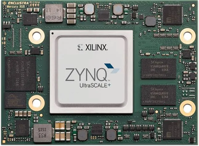 A Zynq UltraScale+ processing board used as an architecture reference for combined FPGA fabric and embedded processing.